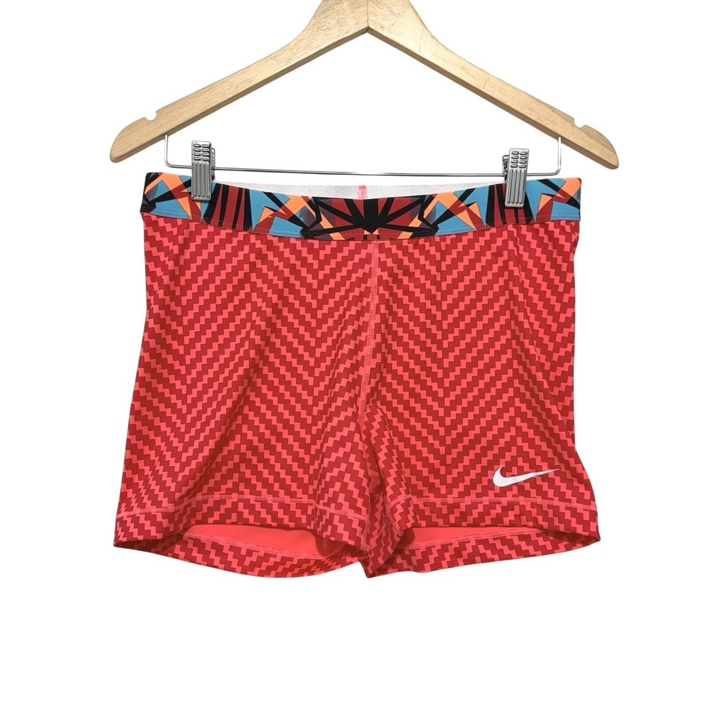 Nike Women Compression Shorts Red Orange XL Nike Pro Dri-FIT Running Workout
